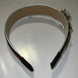 Accessories | New Satin Red Green Gg Rhinestone Flower Bee  display picture 3